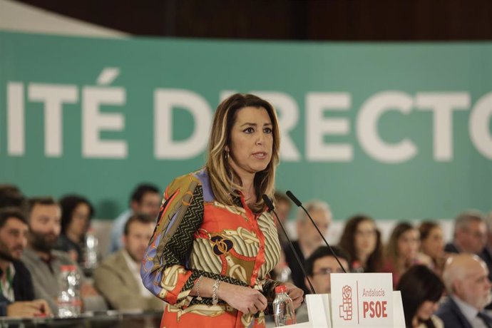 Susana Díaz denuncia que la "mentira, la difamación y el montaje" marcan las act