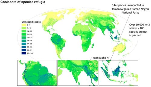 Los últimos santuarios para la vida silvestre, en un mapa mundial