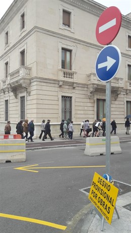 La remodelación de la antigua sede de la APB desviará el tráfico de un pasaje de