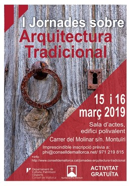 El Consell organiza las I Jornadas sobre Arquitectura Tradicional este fin de se