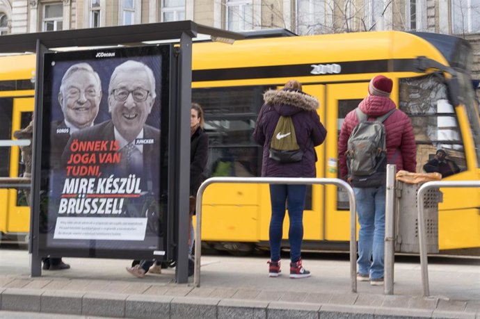 Government billboard campaign in Budapest