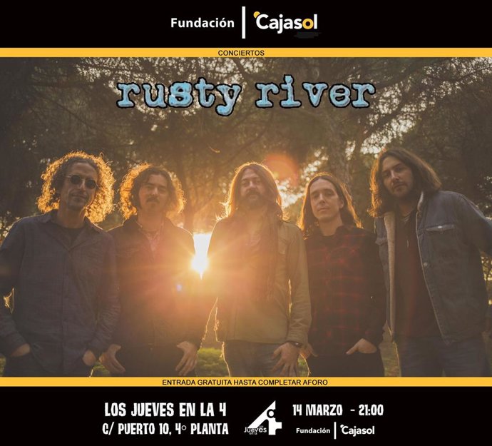 Huelva.-Cajasol.- La banda Rusty River, protagonista esta semana en 'Los Jueves 