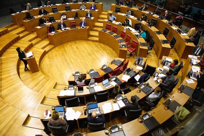 Un pleno del Parlamento de Navarra.