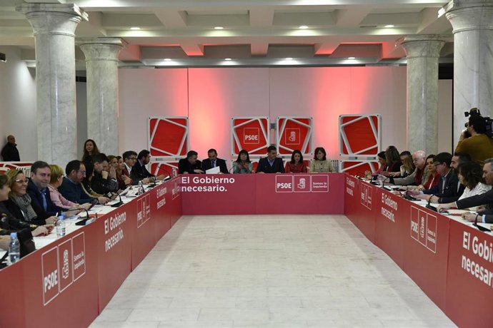 Reunión de la Ejecutiva Federal del PSOE para planificar la campaña de las gener