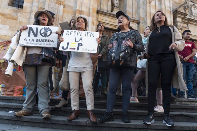 Protest against Colombian President in Bogota