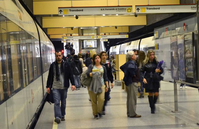 Valencia.- Metrovalencia desplazó a más de 5,5 millones de personas en febrero, 