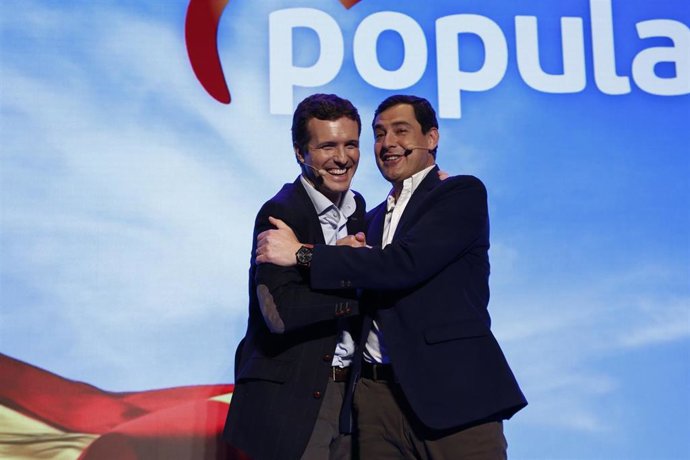 Pablo Casado, y  Juanma Moreno presentan a Sebastián Pérez como candidato a la A