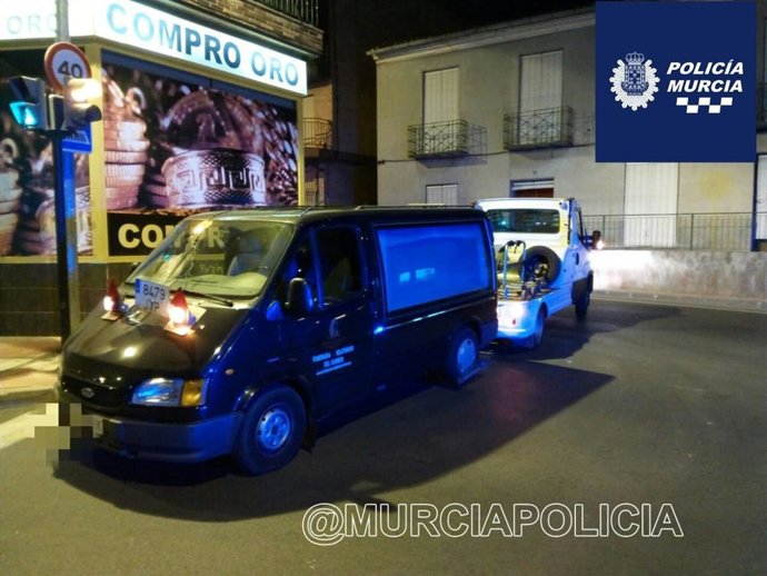 Sucesos.- Detenido un individuo en Murcia por robar un furgón funerario con el q