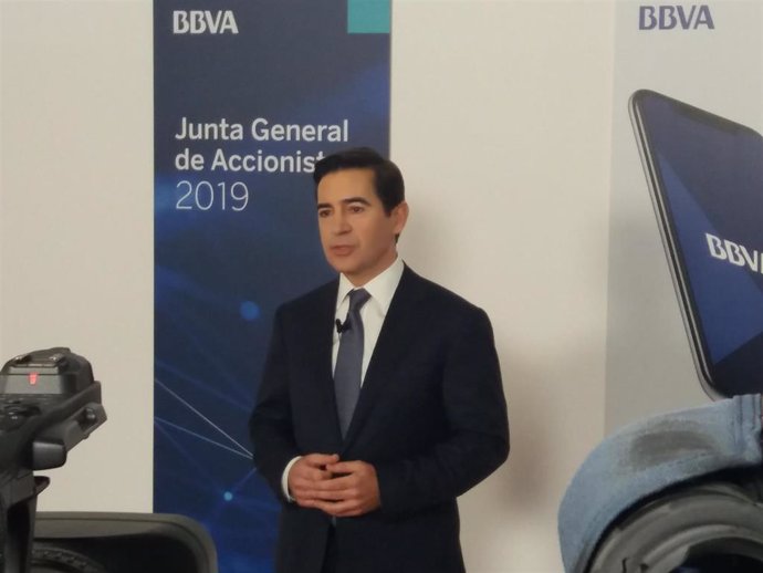 Primera reunión de accionistas de Carlos Torres como presidente del BBVA