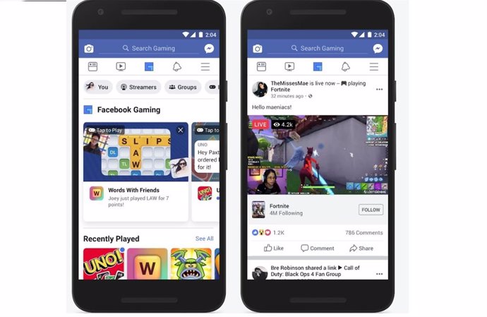 Facebook añade a su barra principal una pestaña que agrupa todos los juegos disp