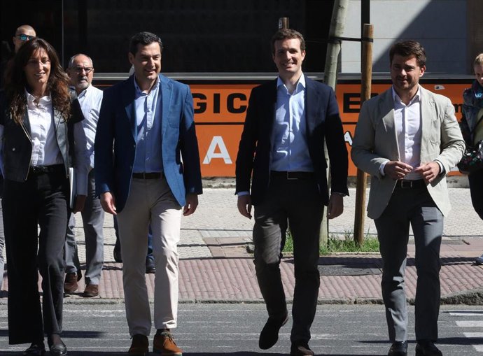  Pablo Casado, y  Juanma Moreno, participan en el Comité Ejecutivo del PP-A 