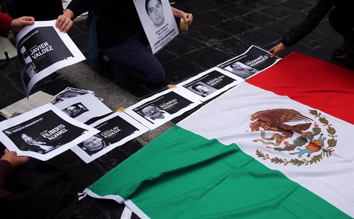 Protesta por periodistas asesinados en México