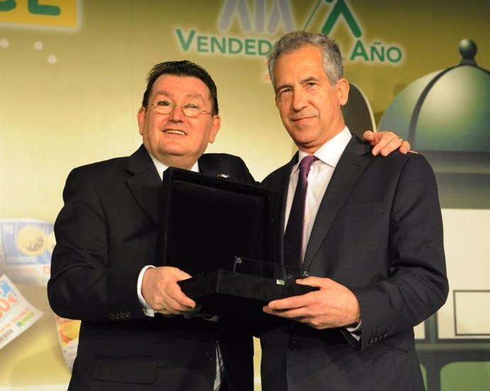 Adolfo Valdevira, mejor vendedor de la ONCE en Aragón durante 2018