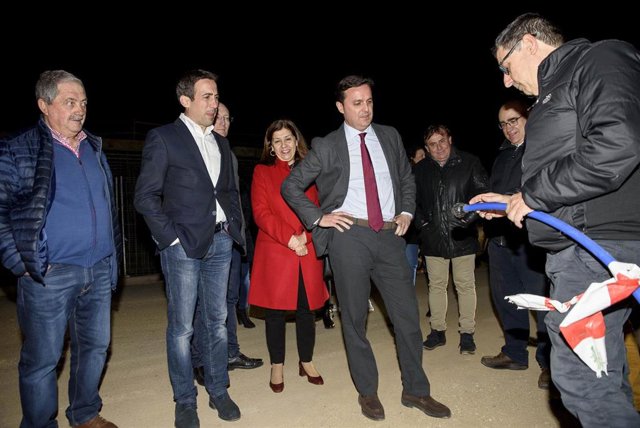 El presidente de la Diputación de Almería en unas obras hídricas en Mojácar.