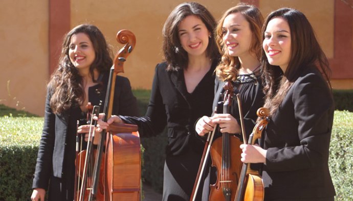 Cuarteto de instrumentos de cuerda.