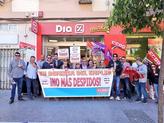 Trabajadores de Día participan en Sevilla, Córdoba y Cádiz en nuevas concentraci