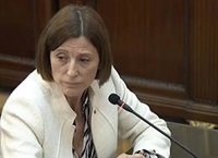 Un guàrdia civil situa Forcadell agitant "la massa" a la sortida d'Exteriors el 20S
