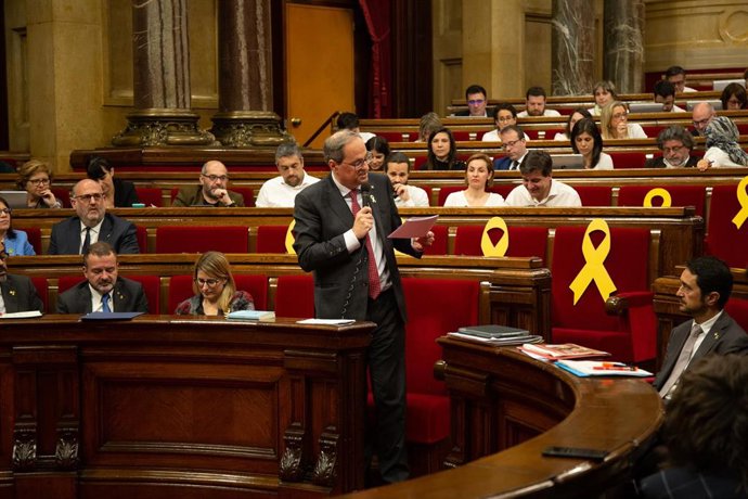 Pleno en el Parlament de Catalunya