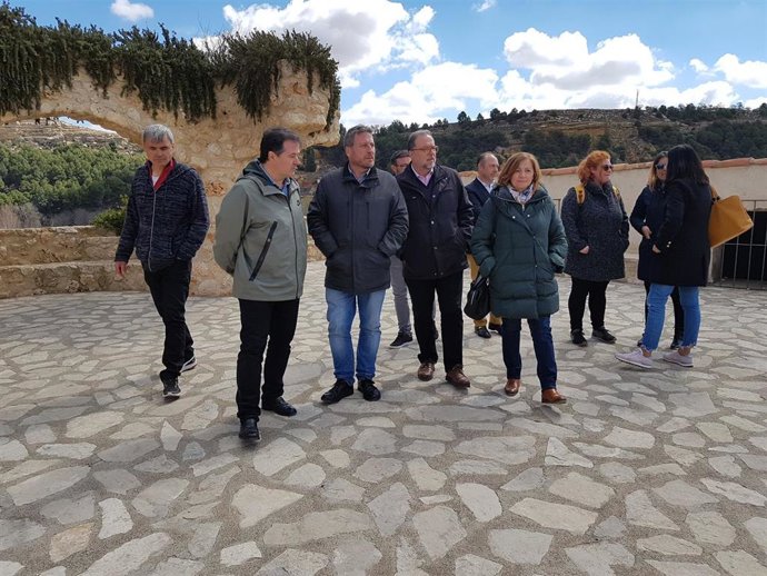 Soro visita Anento (Huesca) para conocer su evolución turística y las necesidade