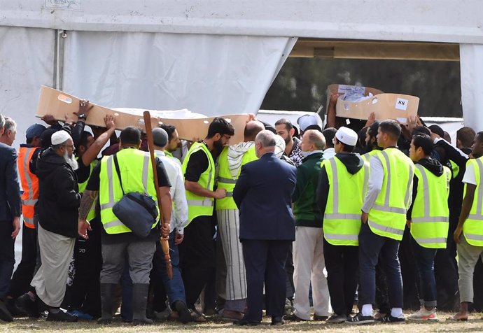 Aftermath of Christchurch mosque attacks in New Zealand - Funeral