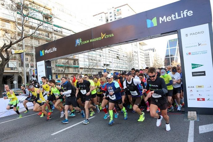 Atletismo.- La V 15 Km MetLife Madrid Activa batirá este domingo su récord de pa