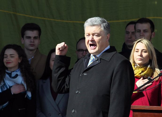 Ukrainian President Poroshenko election campaign in Kiev