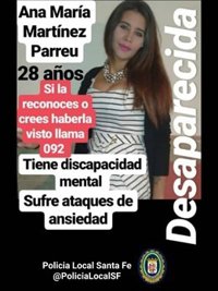 Localizada en buen estado la joven de Santa Fe (Granada) que estaba desaparecida desde el 1 de marzo