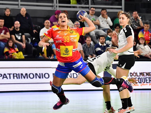 Jénnifer Gutiérrez, en un partido de la selección española ante Polonia