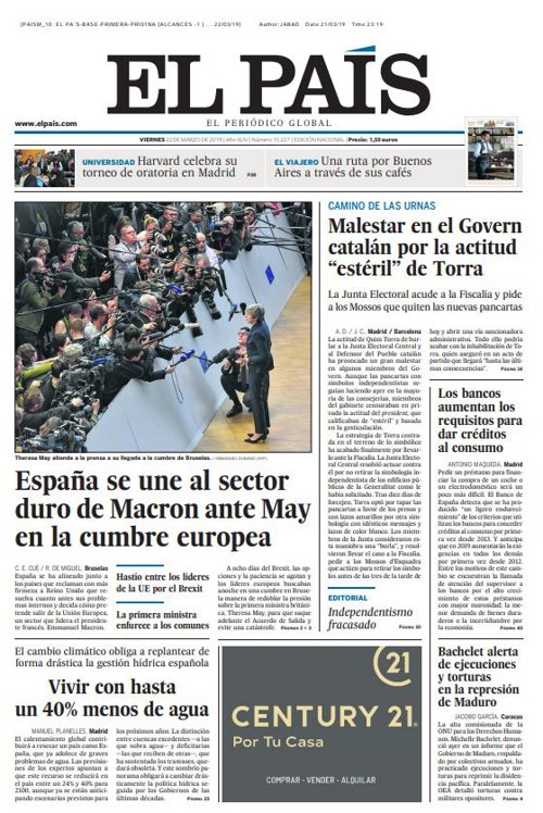 Portada El País