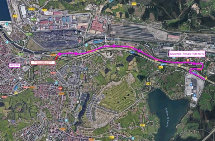 La construcción de los accesos al PEPA obliga a desviar el tráfico de salida de 