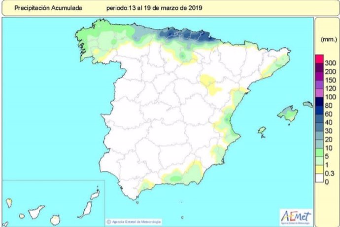 La falta de lluvias acumuladas desde octubre en España llega al 16%