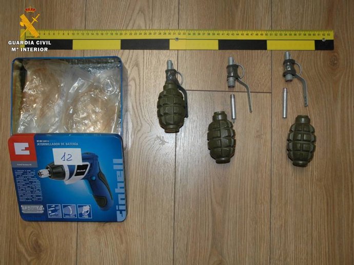 Zaragoza.- Sucesos.- La Guardia Civil interviene numerosa munición, armas y expl