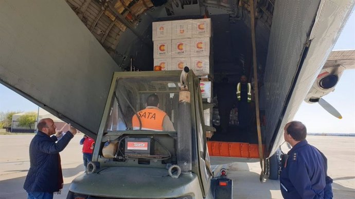 El Ejército del Aire ayuda a Portugal en el traslado de ayuda humanitaria a Moza