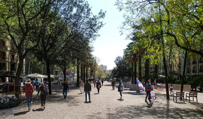 Empiezan las obras de reforma de la Rambla del Raval de Barcelona y dos plazas d