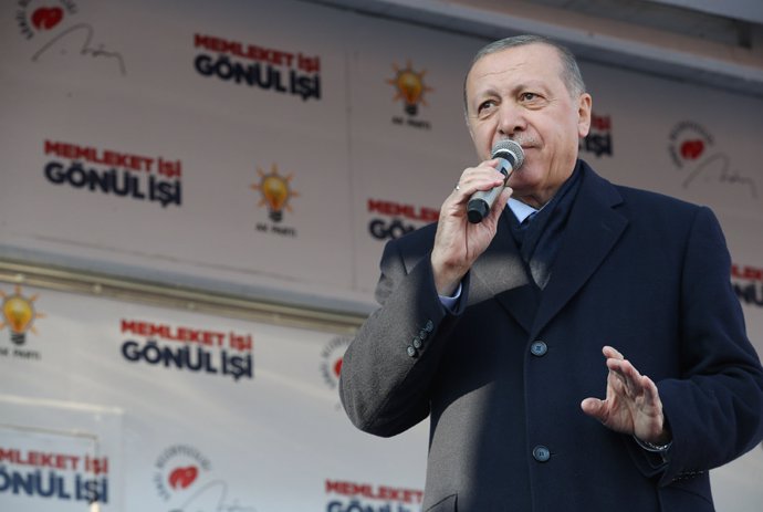 Erdogan leads AKP rally ahead of local elections in Turkey