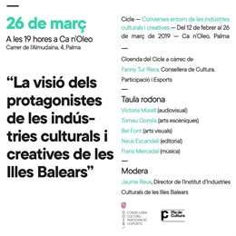 Tur cierra este martes el ciclo 'Conversaciones sobre Industrias Culturales' con