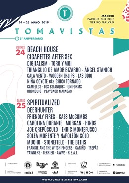 El festival madrileño Tomavistas completa su caratel y anuncia cartel por días
