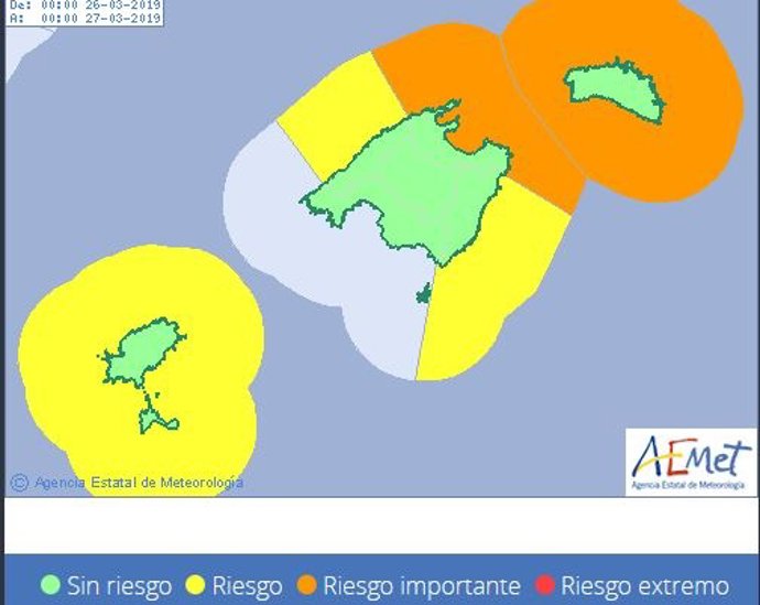 Activat l'Índex de Gravetat 1 del Meteobal per fenmens costaners a Mallorca