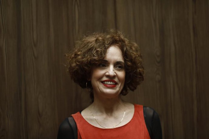 Adriana Ozores en la presentación de la obra de teatro La cantante calva