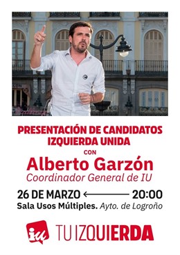 Garzón confía en mantener el escaño de Unidas Podemos en La Rioja