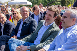 Clausura de un acto del PP en Mérida (Extremadura) 