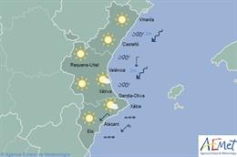 Cielos despejados y temperaturas sin cambios este miércoles en la Comunitat Vale