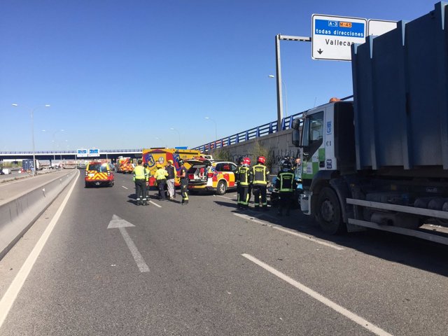 Sucesos.- Heridos una madre y sus dos hijos de 9 y 5 años en un accidente con un