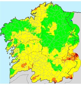 Rural.- La mitad sur de Galicia y parte de A Coruña están en riesgo alto de ince