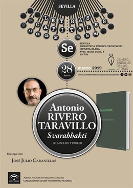 Sevilla.- Antonio Rivero Taravillo presentará este jueves su nuevo poemario dent