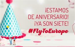 Iberia Express celebra su séptimo aniversario con 7.000 plazas a 7 euros