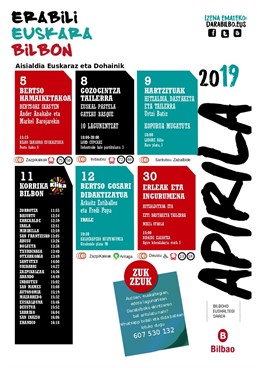 Darabilbo oferta en abril actividades variadas para las personas euskaldunes de 