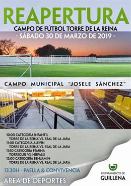 Sevilla.- Supera.- Guillena reabre este sábado el campo José Sánchez González 'J