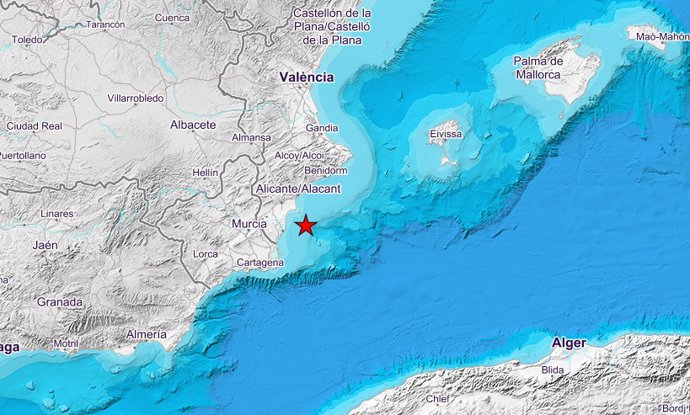Alicante.- Sucesos.- Un terremoto de magnitud 3,2 se deja sentir en Torrevieja, 