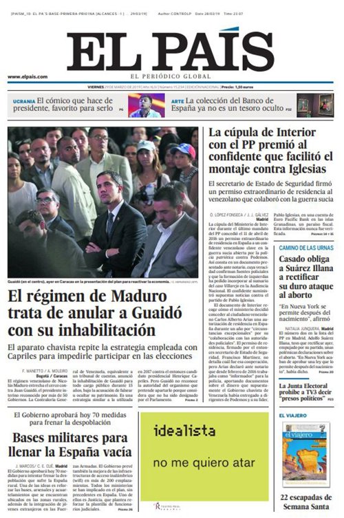 Portada El País